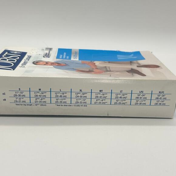 JOBST Compression Socks‎ Mens Small 15-20 mmHg Knee CT Khaki Knee High NEW - Picture 5 of 6